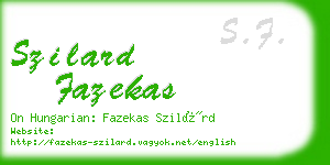 szilard fazekas business card